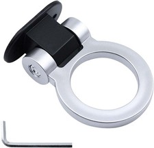 Tow Hook Kit Ring Shaped Universal Bumper Trailer Tow Hook Decoration Silver Tow Hook Kit Ring Shaped Universal Bumper Trailer Tow Hook Decoration Silver