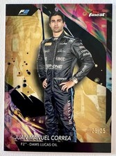 2024 Topps Finest Formula 1 F1 Uncommon #134 Juan Manuel Correa 25/25 Bookend
