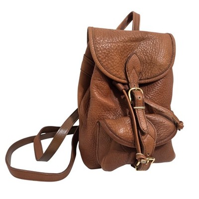 Leather Rucksack Small Boho Backpack Vintage Handmade Small Brown