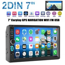 2 DIN Carplay Android Auto Mit 7" Bildschirm Autoradio Bluetooth Mirror Link USB