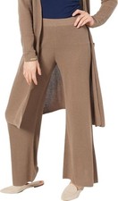 Peace Love World Ribbed Wide Leg Pull on Pants Walnut PXL NWOT 1000 