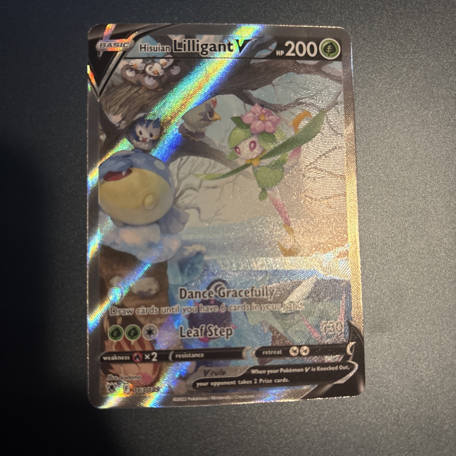 Near Mint 2022 Pokemon SWSH10 Astral Radiance Hisuian Lilligant V 163/189 Alt