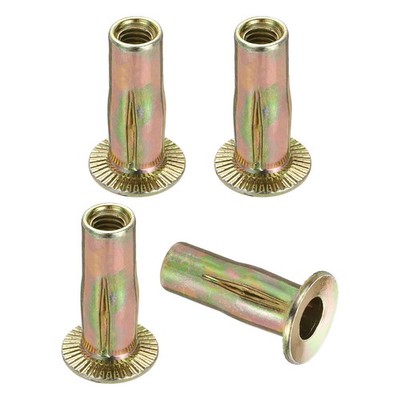 25Pcs Multi Grip Rivet Nuts 5/16''-18x1-3/16'', Pre-Bulbed Shank Insert Color Zinc