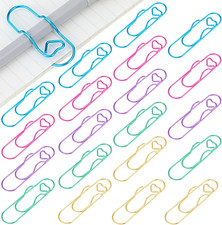 20 Pcs Colorful Metal Pen Clips, 2.8 Inch Pen Holder Clips for Notebook Papers J