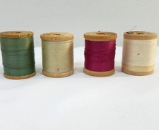Vintage Belding Corticelli Bel-Waxed Mercerized Cotton Thread Spools Lot Of 4