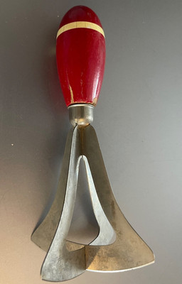 Vintage EKCO Red White Handled Rocking Chopper 1950s USA