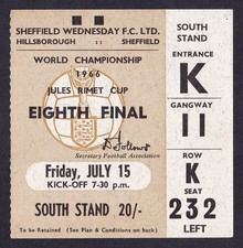 1966 World Cup SPAIN v SWITZERLAND *Good Condition Football Ticket*
