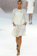 Chanel SS 2012 Strap Organza Check Dress FR 36