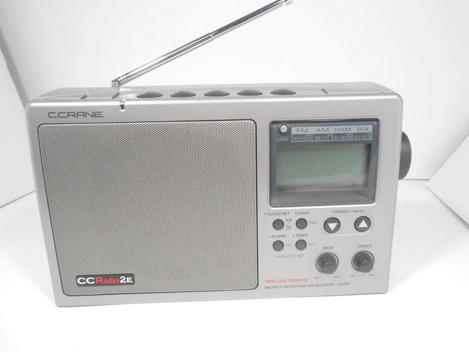 C.CRANE CCRadio 2E FM/AM/2 METER AMATEURFUNK/WX EMPFÄNGER + ALARM.