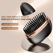 Wireless Straight Hair Brush Portable Heating Comb Travel Quick Heating Mini