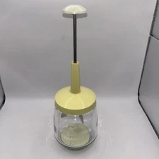 Androck Yellow Food Chopper Nut Herb Glass Plunger 