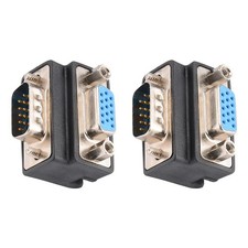 Db15 90 Degree Vga 15 Pin Adapter 2 Pack D Sub 15 Nickel Coated Connector Righ