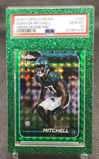 2024 Topps Chrome  Quinyon Mitchell #229 Green Geometric Refractor /99 PSA 10 RC