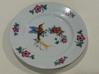 Vintage Edelstein Bavaria Porcelain Plate 9.75'' Bird & Floral Design   Germany
