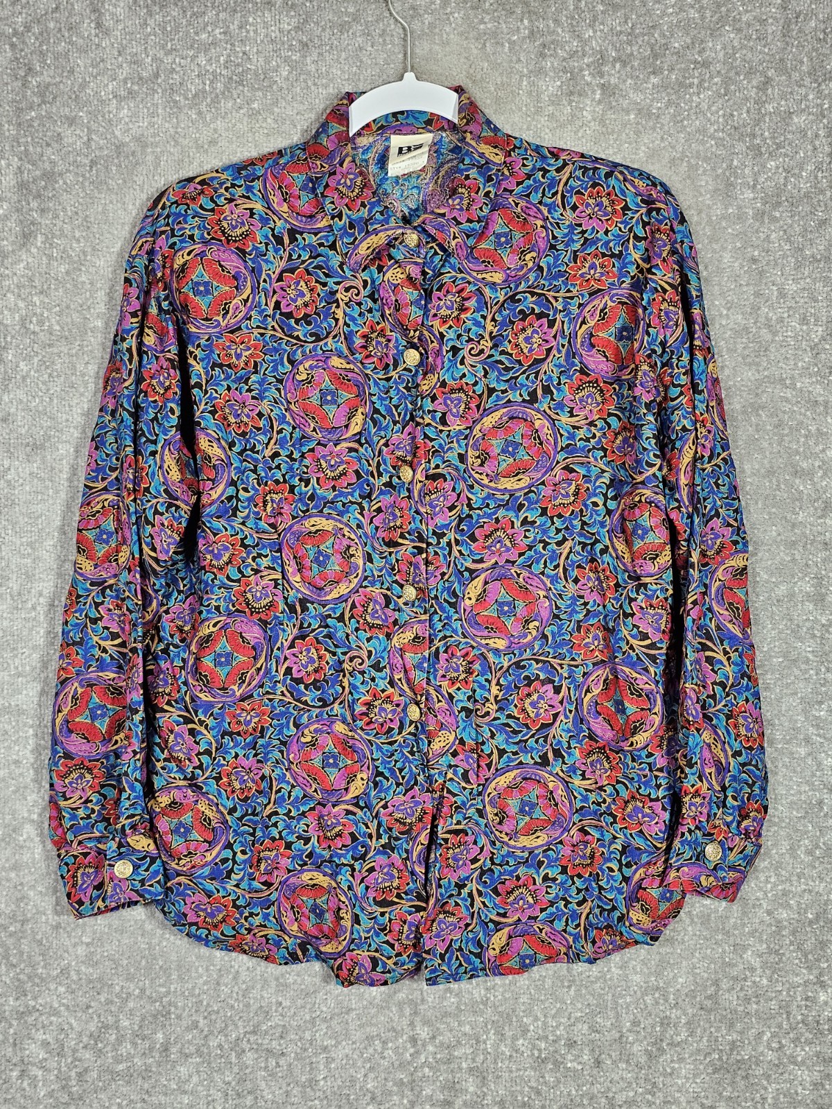 Vintage Basic Editions Long Sleeve Button Up Top … - image 1