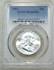 1954 P Franklin Half Dollar PCGS MS64FBL Frosty Bright New Holder #Z574G