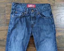 Levis 514 Boys 12 Regular 26x27.5 Slim Straight Blue 100 Cotton Jeans 12REG 1 