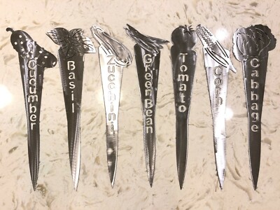 Vegetable Garden Plant Label Stakes Markers Plasma Cut