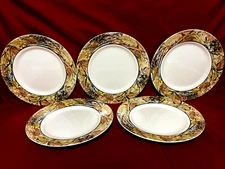 Corelle Tanglewood Leaves Set Of 5 Dinner Plates 10 1/4" USA