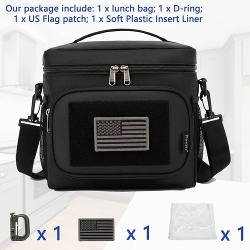 Tactical Lunch Bag Large Insulated Lunch Box Cooler Tote for Men, Women with ... - Picture 2 of 8