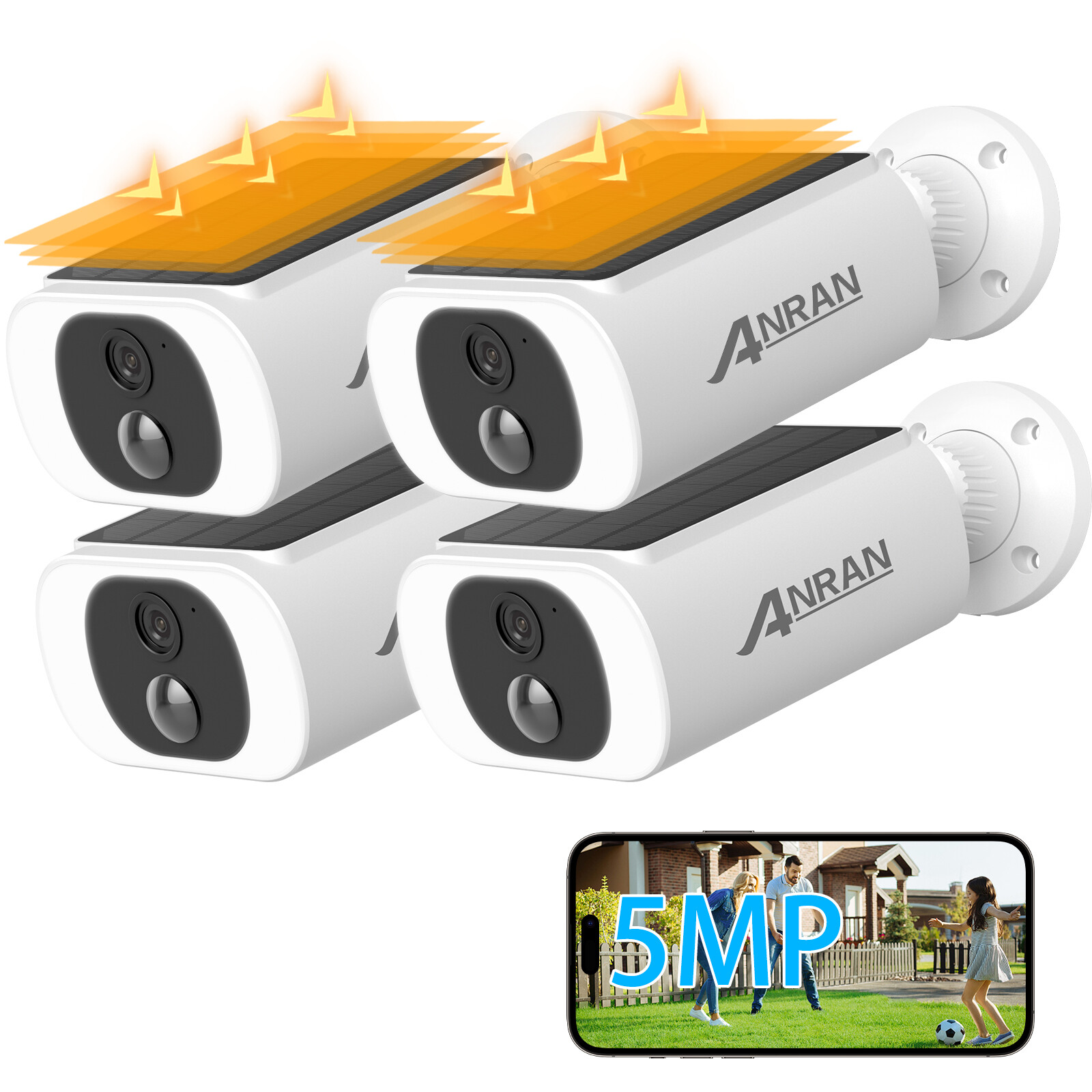 ANRAN HD 5MP Wireless Security Camera Outdoor WiFi Home Sola