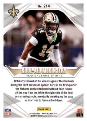 2024 Panini Phoenix- Rookies Kool-Aid McKinstry #214 (RC) NEW