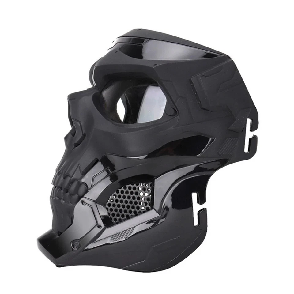 Máscara cosplay caveira fibra de vidro nylon máscara de resistência ao impacto airsoft paintball - Imagem 4 de 4