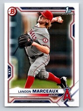 Landon Marceaux 2021 Bowman Draft #BD-115 Los Angeles Angels