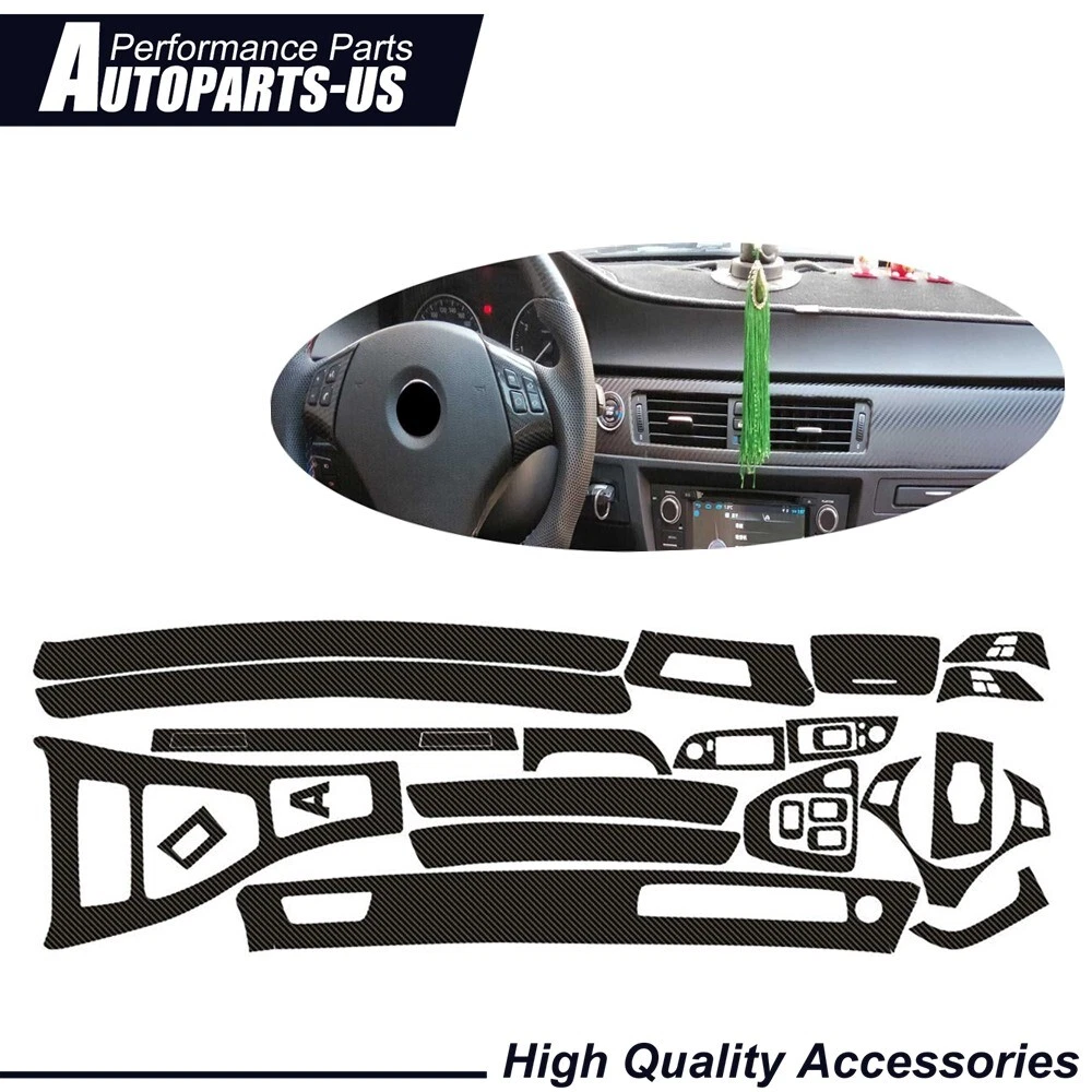 Carbon Fiber Interior Decor Kit Cover Trim Sticker for BMW 320i