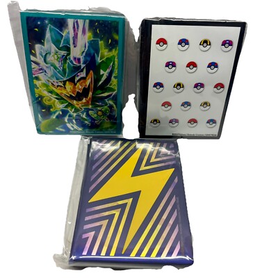 Pokémon TCG Surging Sparks ETB Elite Trainer Box CARD SLEEVES 3 packs x65 Sealed