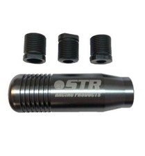 STR Universal Aluminium Car Gear Shift Knob with 8mm, 10mm & 12mm Adaptor, Grey