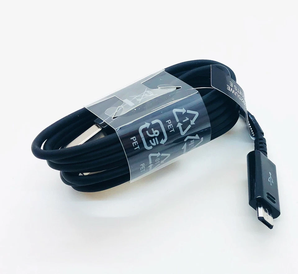 LOT 10/100 Micro USB/Type-C Fast Charging Cable For OEM Samsung Phone Android BK - Image 2 of 4