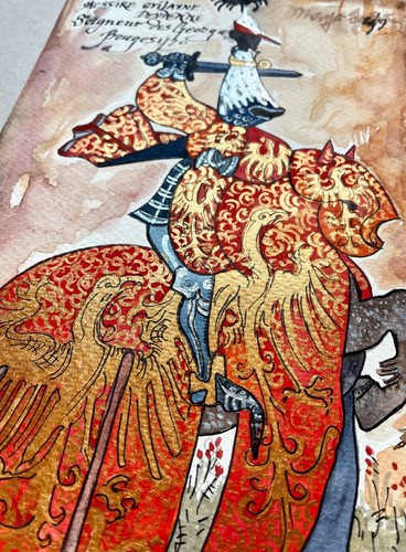 Old look illuminated manuscript Grand Armorial of Europe and the Golden Fleece - Picture 2 of 4