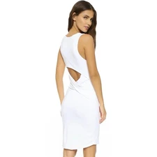 NWT Feel the Piece by Terre Jacobs Sleeveless Open Back White Razor Dress XS/S