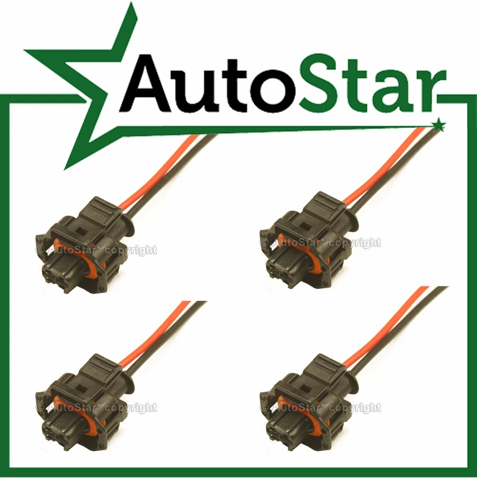 VAUXHALL VIVARO 1.9 CDTI Pre Wired Bosch Diesel Injector Connector Plug X4
