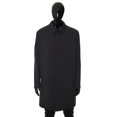 BRIONI 9850$ Midnight Blue Performa Car Coat With Full Castorino