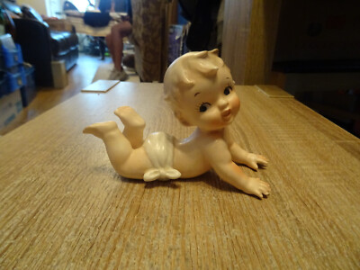 VINTAGE NAPCO JAPAN HANDBEMALT KRABBELNDES BABY SÜSSES - KOSTENLOSER VERSAND B1