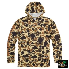NEW BROWNING LONG SLEEVE HOODED TECH SHIRT - VINTAGE TAN CAMO