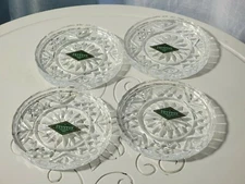 Elegant Set of 4 Shannon Crystal 4" Coasters - Mint Condition