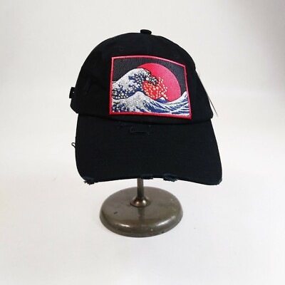 Hudson Logo adjustable Strap back hat 100%AUTHENTIC 1 SIZE black