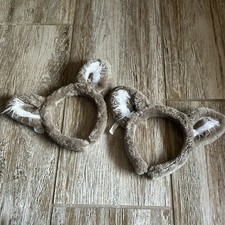 Great Wolf Lodge Gray Fuzzy Wolf Headband Ears  Lot of 2