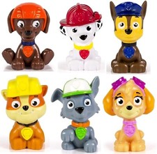 Paw Patrol Set 6 Mini Figurines Figures Rescue Zuma Skye Marshall Chase  Book