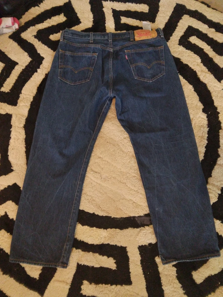 vtg Levis 501 Denim Jeans made in Mexico Blue Button Fly actual
