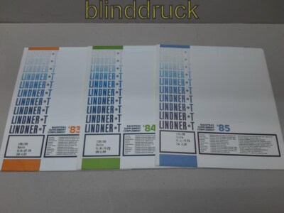 Berlin Lindner-T Vordrucke Jahrgänge 1983 bis 1985 neuwertig (47512)