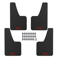4x Schmutzfänger PKW Auto Spritzschutz Spritzlappen Universal Kohlefasermuster,