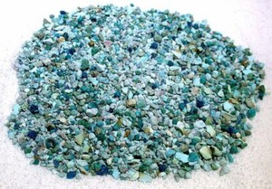 One Pound 11.8 Ounces Sonoran Turquoise Azurite Inlay Chip Nugget Pieces EBS9226