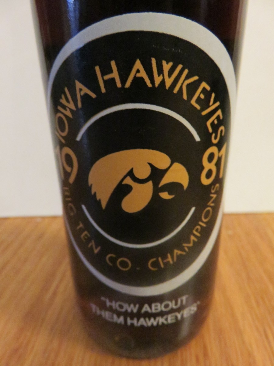 1981 IOWA HAWKEYES Big Ten Champions ROSE BOWL Full Coke Bottle