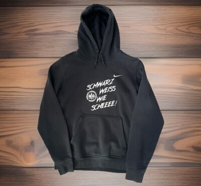 Nike Eintracht Frankfurt Hoodie Men’s M “schwarz weiss wie schnee”  Drawstrings