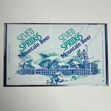 VTG Pittsburgh Seven Springs Mountain Beer Flat Unrolled Steel Beer Can