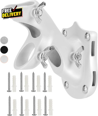 Aluminum Flag Pole Holder Heavy Duty Aluminum Mount Flag Pole Bracket White